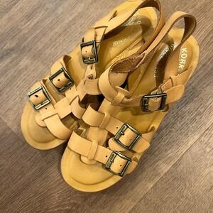 Kork-Ease Mustard Buckle Sandals